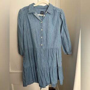 Gap Chambray tier dress